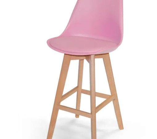 Taburete alto de polipropileno Rosa Ref.4393 10201