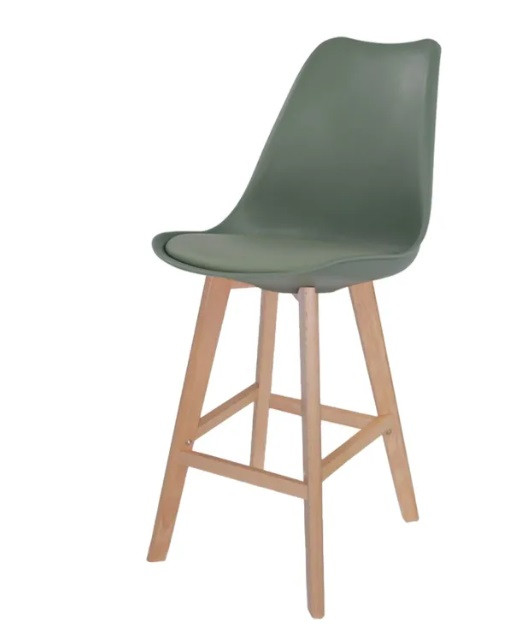 Taburete alto de polipropileno Verde Kale Ref.4208 10201 Taburete alto de polipropileno Verde Kale Ref.4208 10201