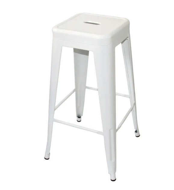 Taburete alto de metal color blanco Ref.4068 10201 Taburete alto de metal color blanco Ref.4068 10201