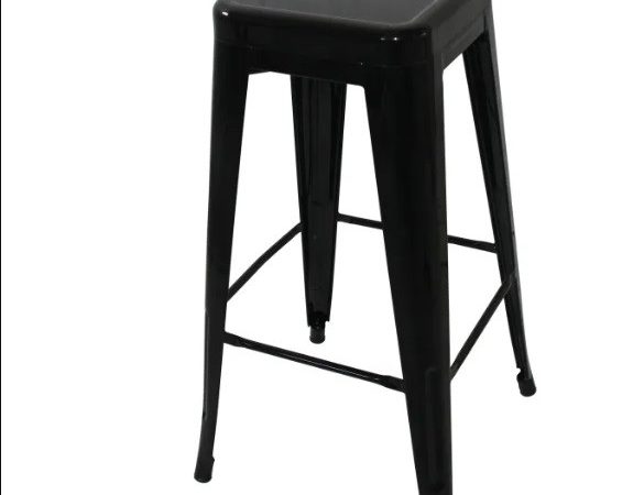 Taburete alto de metal color negro Ref.4069 10201