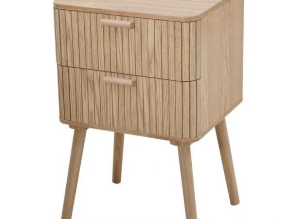 Mesa Auxiliar de chapa de fresno con 2 cajones Ref.2549 10201