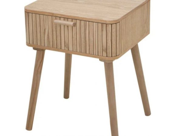 Mesa Auxiliar de chapa de fresno con 1 cajón Ref.2548 10201