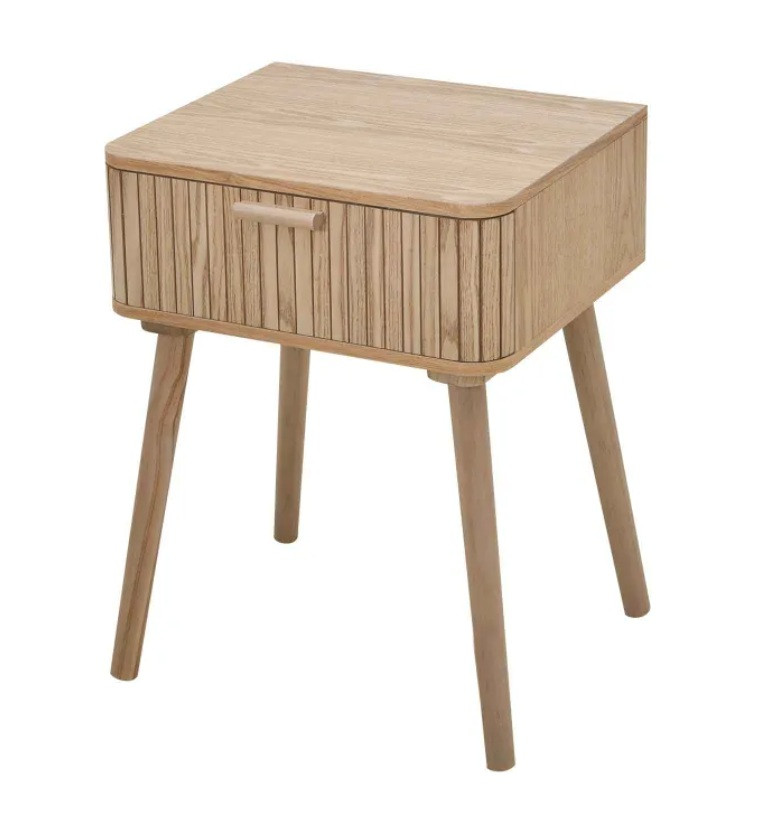 Mesa Auxiliar de chapa de fresno con 1 cajón Ref.2548 10201 Mesa Auxiliar de chapa de fresno con 1 cajón Ref.2548 10201