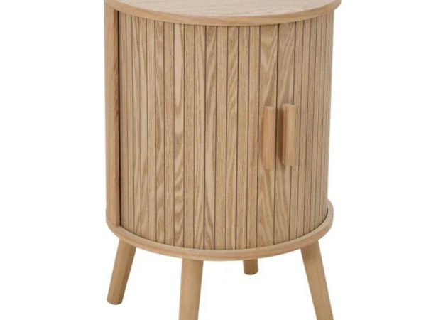Mesa Auxiliar redonda de chapa de fresno con puertas Ref.2547 10201