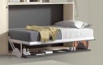 Cama abatible horizontal para colchón de 90x190 con mesa incorporada (Disponible en más medidas) REF.61 1007 Juv