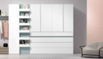 Cama abatible horizontal con armario de puertas plegables para colchón de 90x190 (Disponible en más medidas) REF.65 1007 Juv