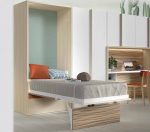 Cama abatible Vertical con asiento tapizado para colchón de 90x190 (Disponible en más medidas) REF.70 1007 Juv