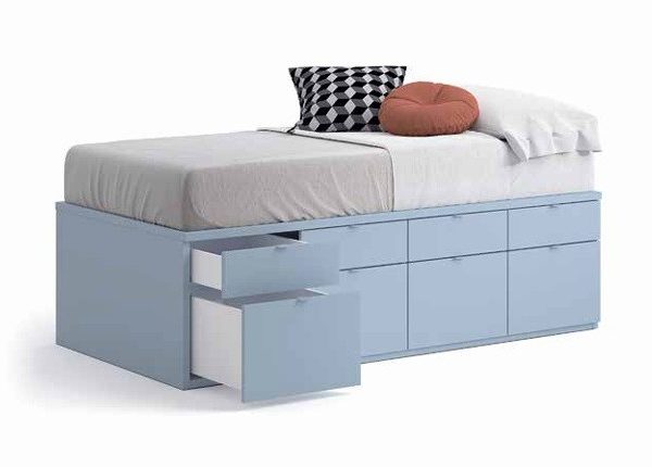 Cama con cajones compacto de 90x190 (Disponible en más medidas) REF.46 1007 Juv