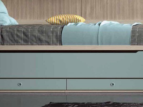 Cama con cajones compacto de 90x190 ambas camas (Disponible en más medidas) REF.37 1007 Juv