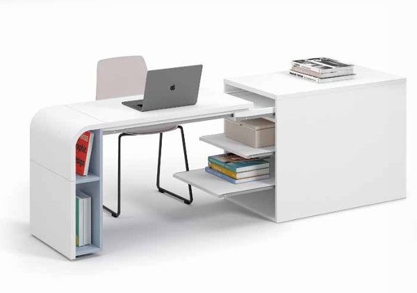 Mesa extraíble con curva con estantes de arcón REF.Mz3282 1007 Juv