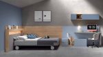 Dormitorio juvenil con cama con ruedas de 135x190 REF.80 1007 Juv