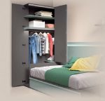 Dormitorio juvenil con cama nido de 90x190 y Armario de Rincón REF.55 1007 Juv
