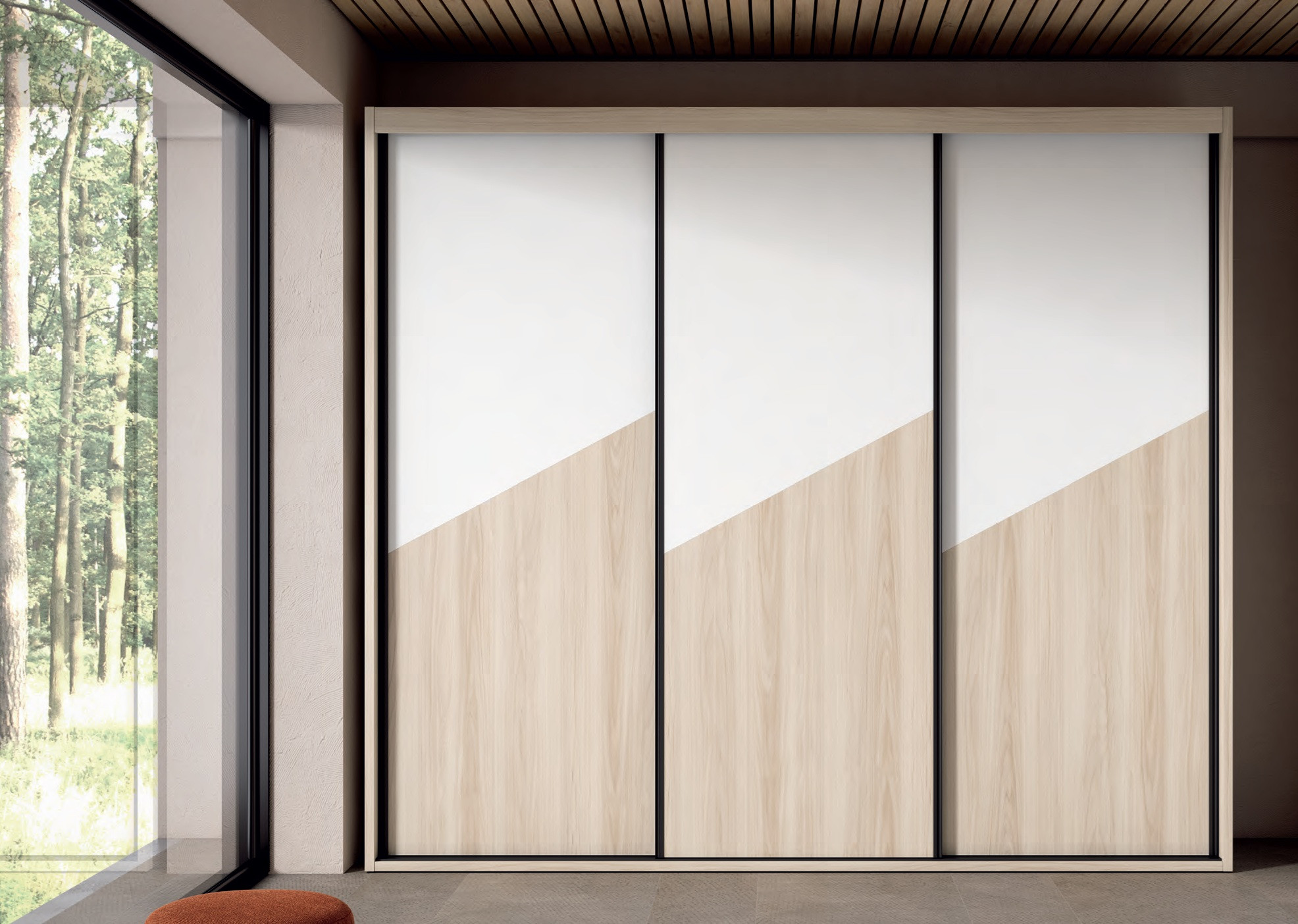 Armario de 3 puertas correderas con luces led Ref.02 1443 CT Armario de 3 puertas correderas con luces led Ref.02 1443 CT
