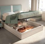 Dormitorio de matrimonio moderno con luces led, patas y Canapé Ref.12 1443 CT