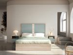 Dormitorio de matrimonio moderno con luces led, patas y Canapé Ref.12 1443 CT