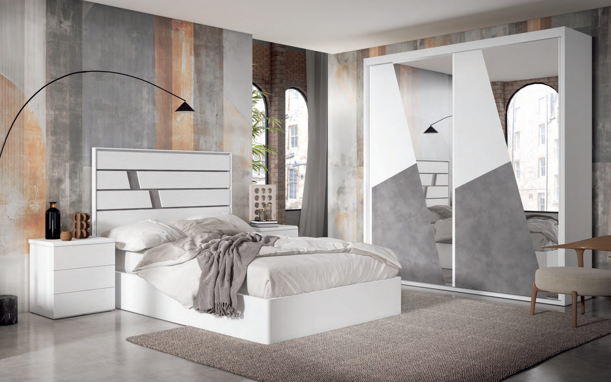 Dormitorio de matrimonio moderno con Canapé Ref.15 1443 CT Dormitorio de matrimonio moderno con Canapé Ref.15 1443 CT