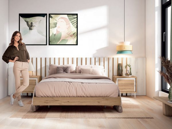 Dormitorio de matrimonio moderno con patas Ref.45 1443 CT
