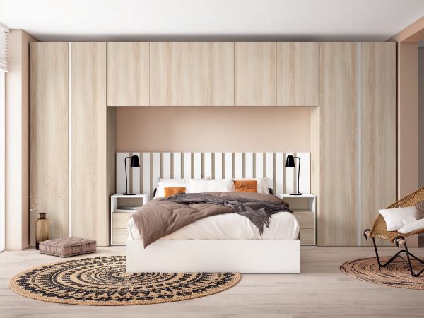 Dormitorio de matrimonio con puente y canapé Ref.46 1443 CT