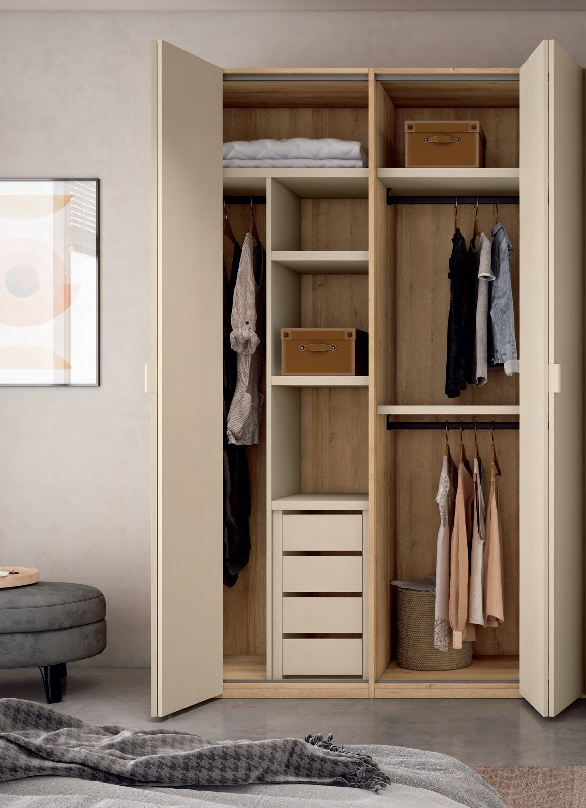 Armario de 4 puertas plegables Ref.55B 2542 Armario de 4 puertas plegables Ref.55B 2542
