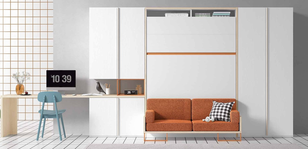 Cama abatible vertical con Sofá para colchón de 150x190 (Disponible en más medidas) REF.68 1007 Juv Cama abatible vertical con Sofá para colchón de 150x190 (Disponible en más medidas) REF.68 1007 Juv