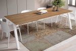 Mesa de Comedor Extensible de 160x90 con patas metálicas Ref.3452 2541
