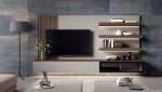 Mueble de Salón Moderno colgado Con luces led Ref.15 2541 Ind