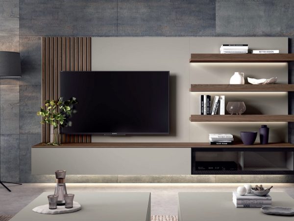 Mueble de Salón Moderno colgado Con luces led Ref.15 2541 Ind