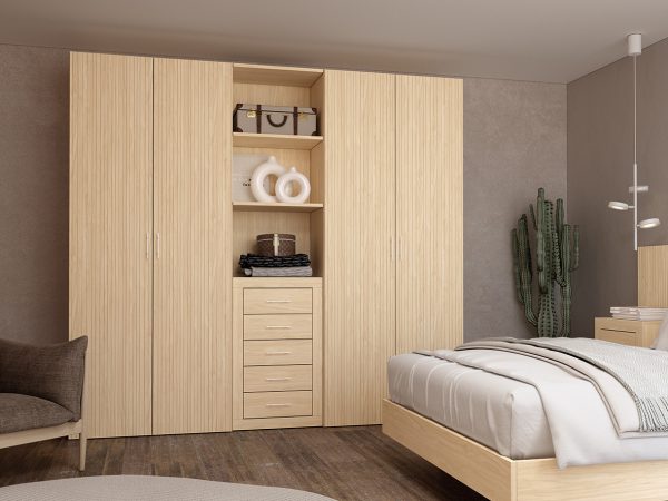 Armario de 4 puertas batientes con cajones Ref.59 399 J