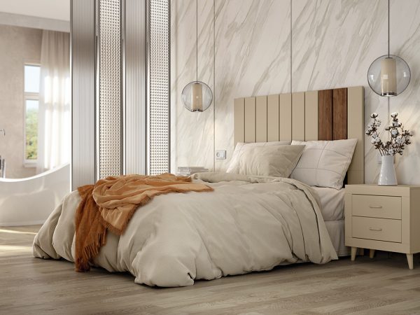 Dormitorio de matrimonio moderno con patas Ref.01 399 J