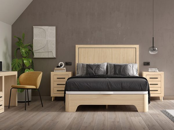 Dormitorio de matrimonio moderno con patas y con canapé Ref.05 399 J