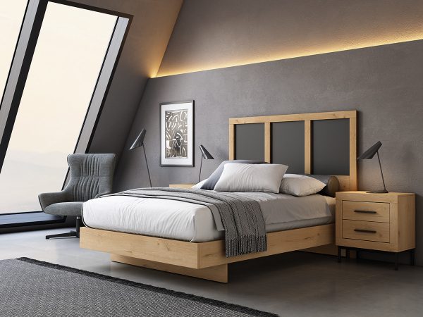 Dormitorio de matrimonio moderno con patas Ref.15 399 J