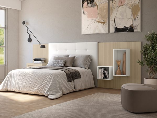 Dormitorio de matrimonio moderno Tapizado y con patas Ref.17 399 J