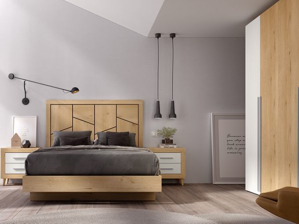 Dormitorio de matrimonio moderno con patas Ref.20 399 J