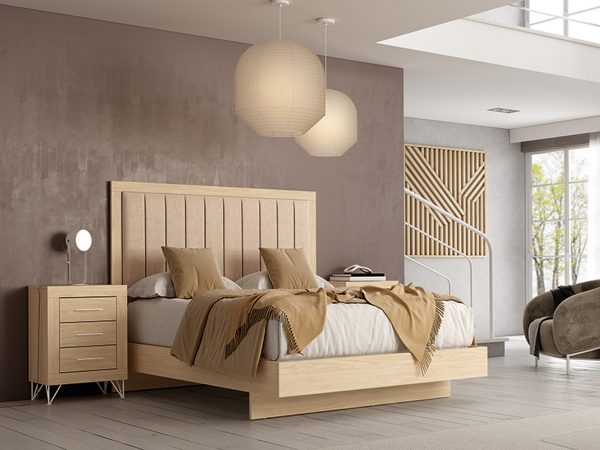 Dormitorio de matrimonio moderno Tapizado y con patas Ref.50 399 J
