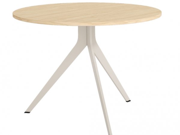 Mesa de Cocina Redonda fija de 100 cm o 120 cm de diámetro con patas metálicas Ref.Ort 399