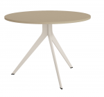 Mesa de Cocina Redonda fija de 100 cm o 120 cm de diámetro con patas metálicas Ref.Ort 399