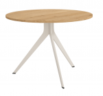 Mesa de Cocina Redonda fija de 100 cm o 120 cm de diámetro con patas metálicas Ref.Ort 399
