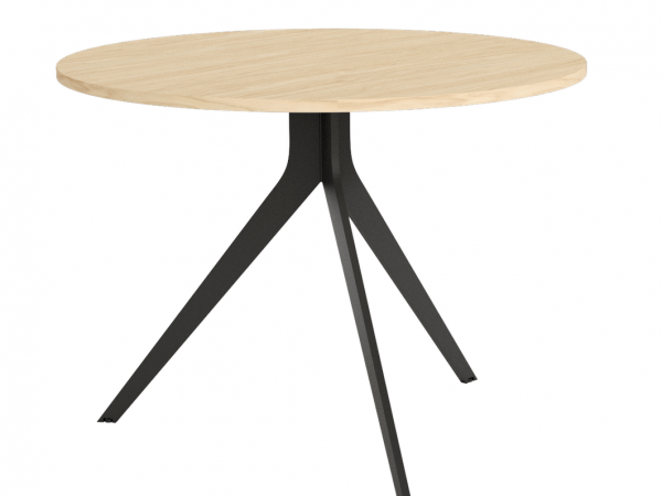 Mesa de Cocina Redonda fija de 100 cm o 120 cm de diámetro con patas metálicas Ref.Ort 399
