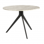 Mesa de Cocina Redonda fija de 100 cm o 120 cm de diámetro con patas metálicas Ref.Ort 399
