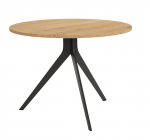 Mesa de Cocina Redonda fija de 100 cm o 120 cm de diámetro con patas metálicas Ref.Ort 399