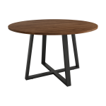 Mesa de Cocina Redonda fija de 100 cm o 120 cm de diámetro con patas metálicas Ref.Luga 399