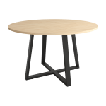 Mesa de Cocina Redonda fija de 100 cm o 120 cm de diámetro con patas metálicas Ref.Luga 399