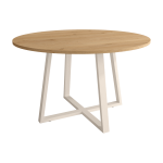 Mesa de Cocina Redonda fija de 100 cm o 120 cm de diámetro con patas metálicas Ref.Luga 399