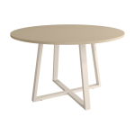 Mesa de Cocina Redonda fija de 100 cm o 120 cm de diámetro con patas metálicas Ref.Luga 399