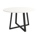 Mesa de Cocina Redonda fija de 100 cm o 120 cm de diámetro con patas metálicas Ref.Luga 399