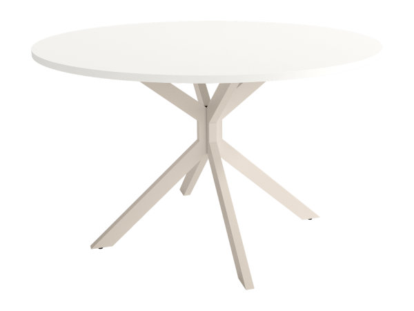 Mesa de Cocina Redonda fija de 100 cm o 120 cm de diámetro con patas metálicas Ref.Wac 399