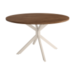 Mesa de Cocina Redonda fija de 100 cm o 120 cm de diámetro con patas metálicas Ref.Wac 399