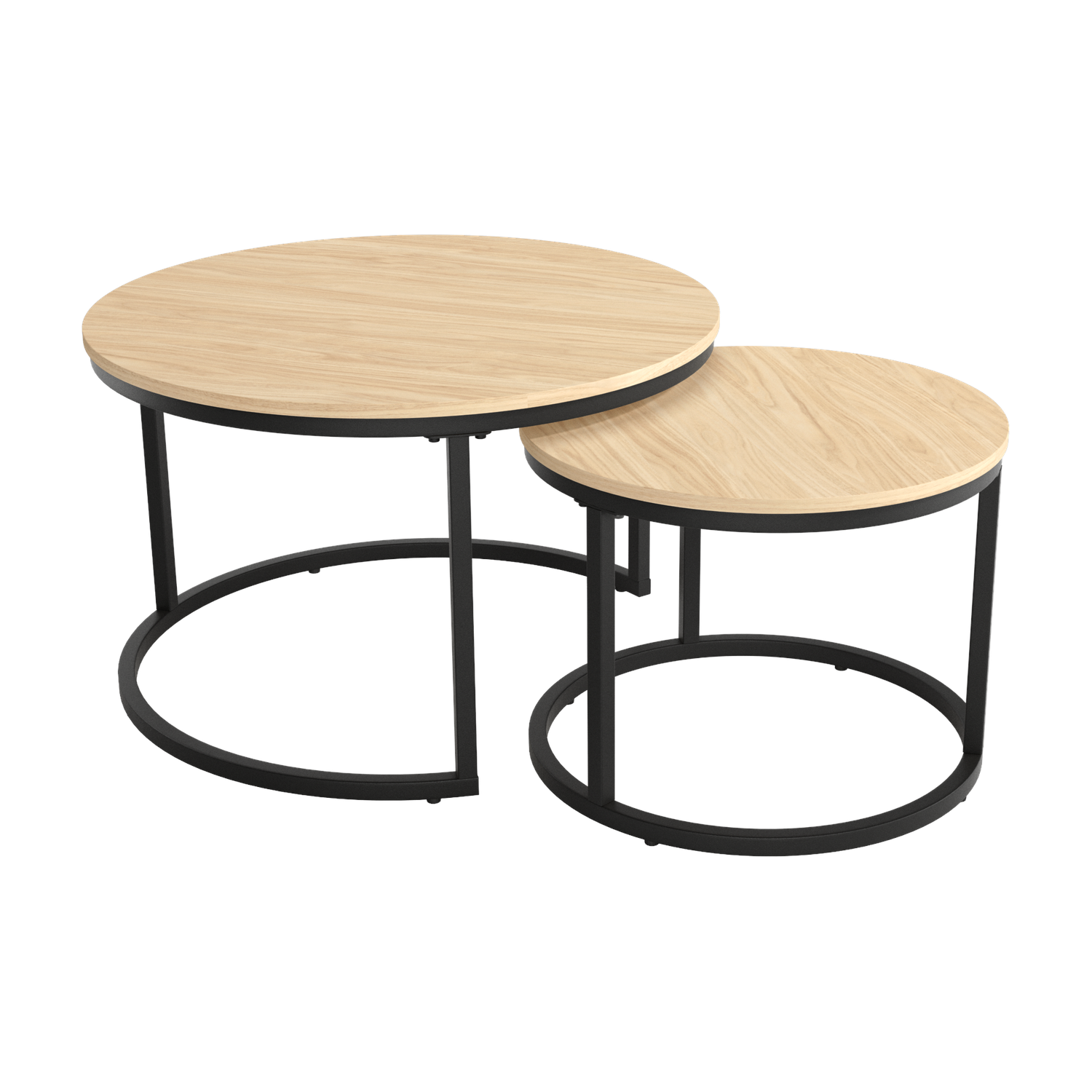 Mesa de centro nido redonda con estructura metálica Ref.Huro 399 Mesa de centro nido redonda con estructura metálica Ref.Huro 399