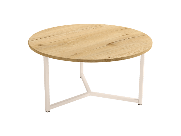 Mesa de centro fija con estructura metálica de 80 cm de diámetro Ref.Paci-A 399