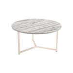 Mesa de centro fija con estructura metálica de 80 cm de diámetro Ref.Paci-A 399